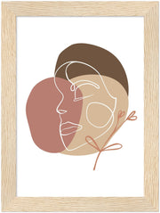 Abstract silhouette Wooden Framed Poster - TheCanvasCrib